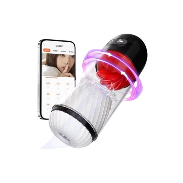 Masturbador Masculino Lengua 360° Con App